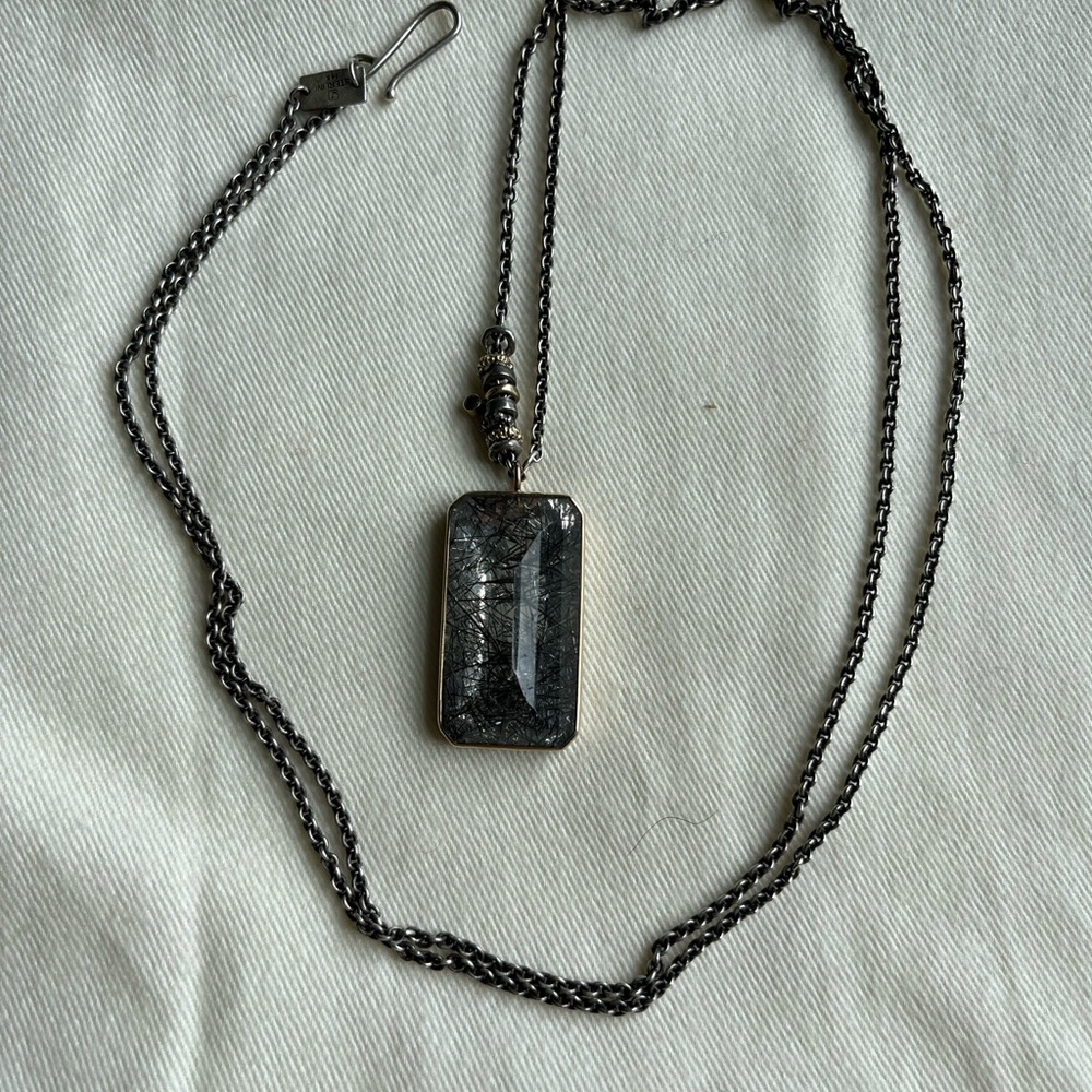 Jamie Joseph Rutilinated Quartz Convertible Necklace Rare